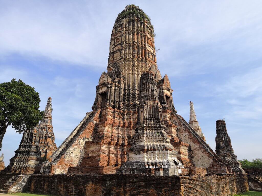le temple wat chai watthanaram à Ayutthaya en Thaïlande