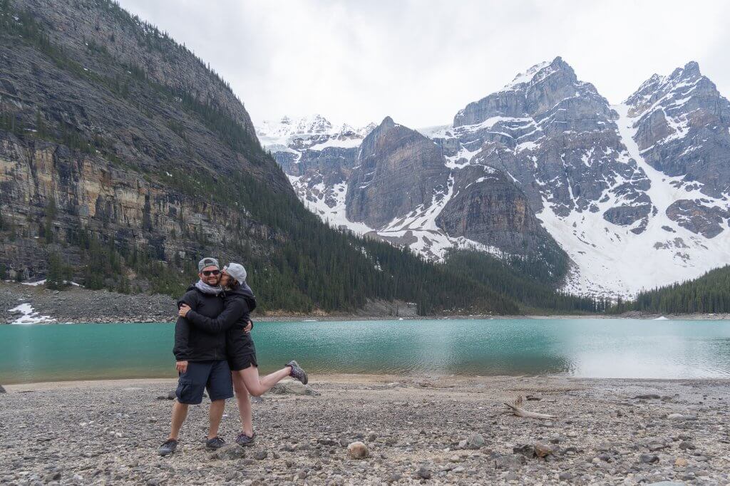 Love at Lake Moraine dans le parc national de Banff